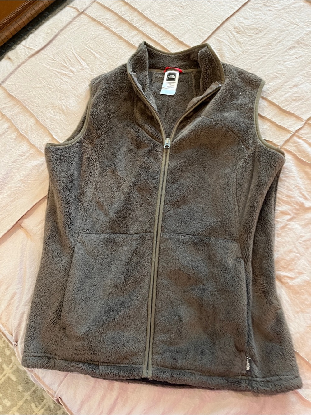 The North Face Women's Gray Plush Fleece Vest - Full Zip